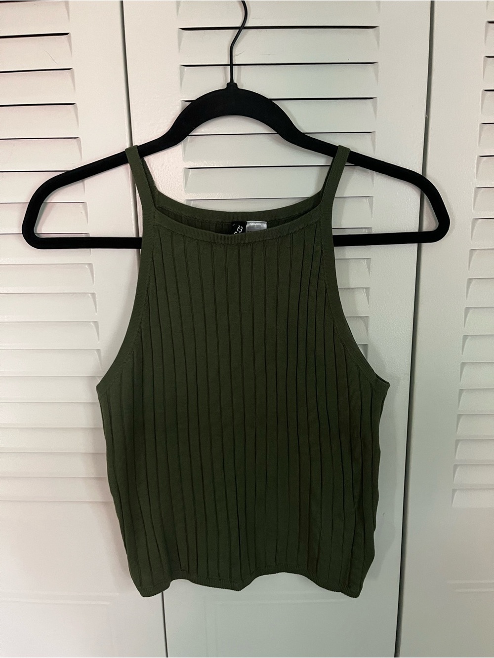 Forest Green Ribbed Sweater Tank Top